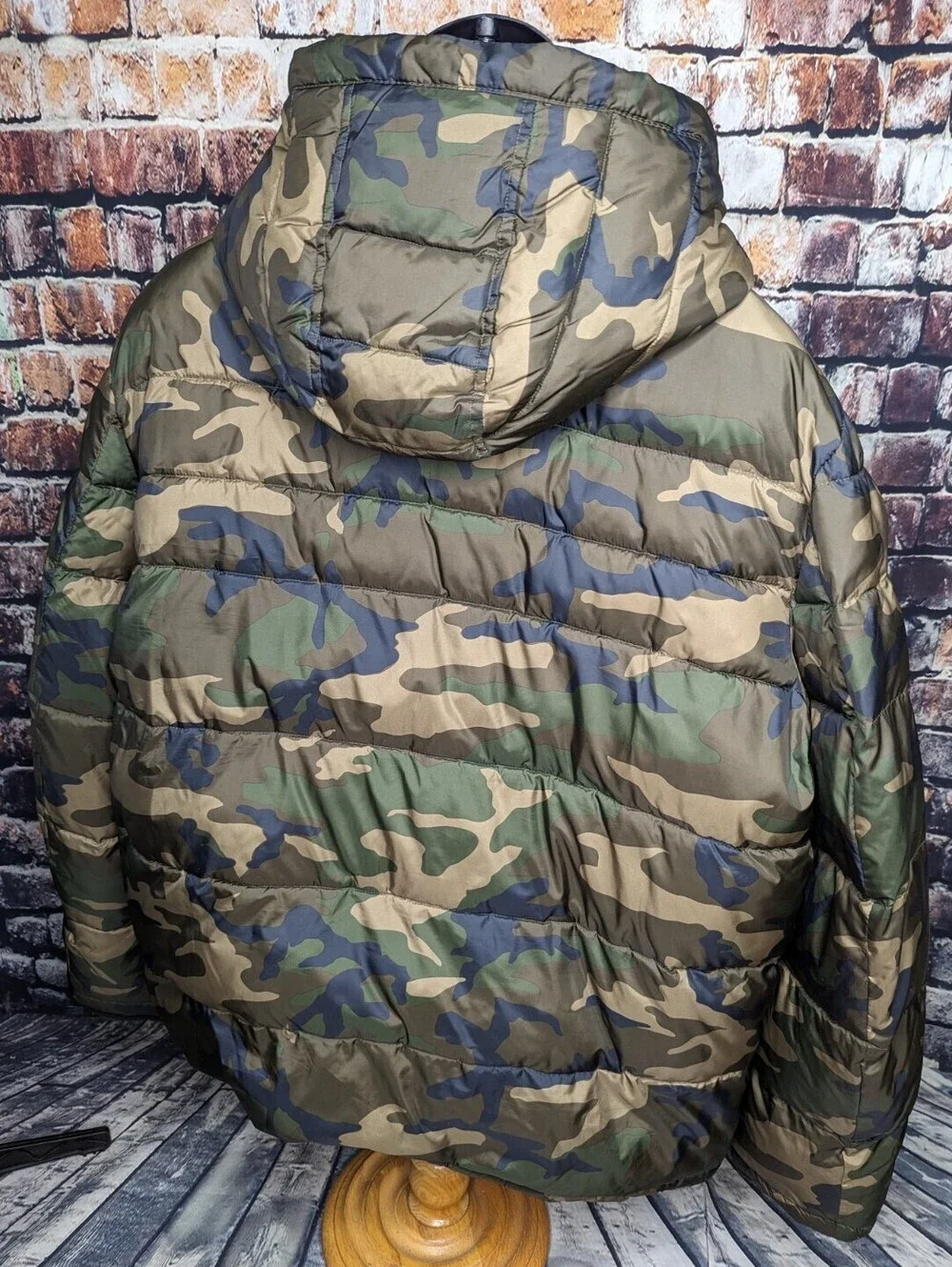 Levi's Arctic Quilted Camo Hooded Winter Puffer Jacket Parka Mid Ski Men XXL 2XL